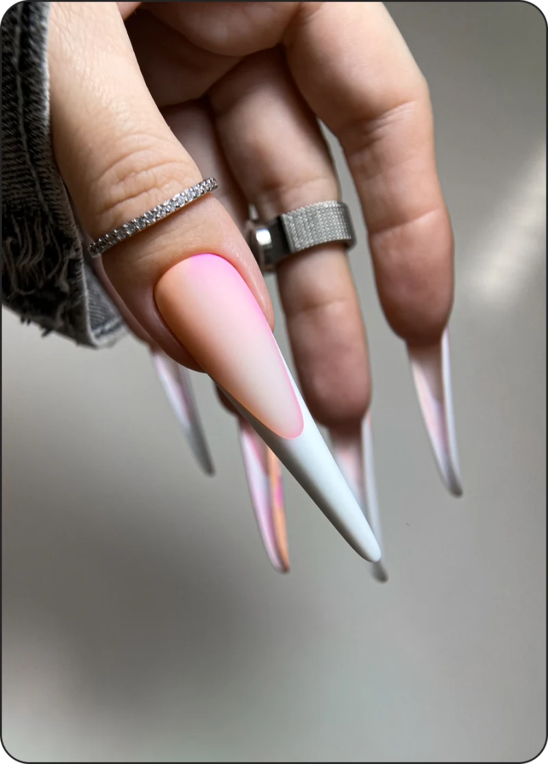 Sculpted nail design from the course