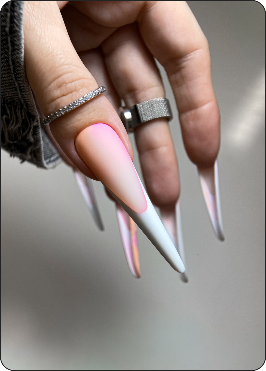 Sculpted nail design from the course