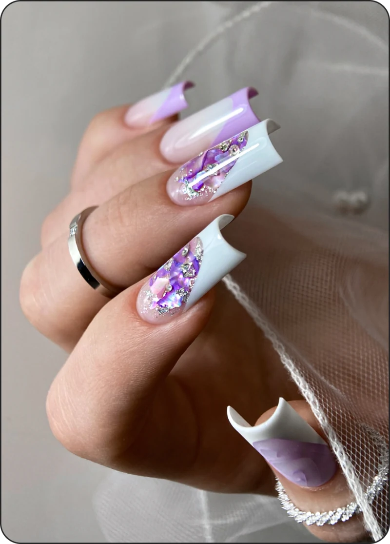 Sculpted nail design from the course