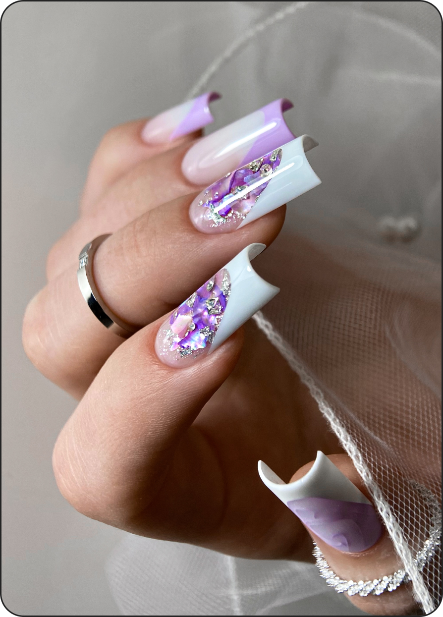 Sculpted nail design from the course